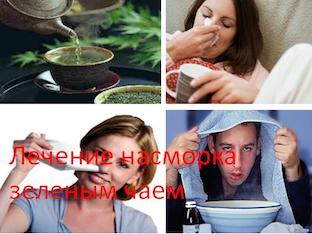 Лечение насморка зеленым чаем